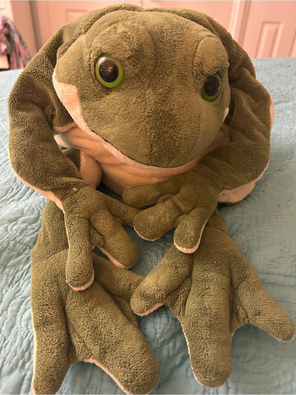 GUND Filmore Frog Plush 24" Giant Stuffed Animal Vintage Green Toad Toy 32056